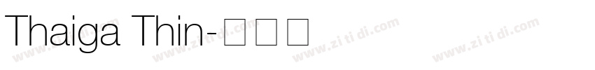 Thaiga Thin字体转换